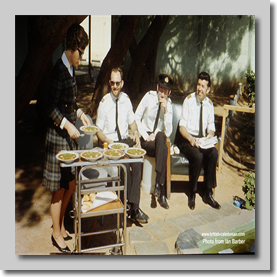 Mother - serving lunch (Tinned) recognise the Brit trolley! - Tripoli - Hadj 1968
